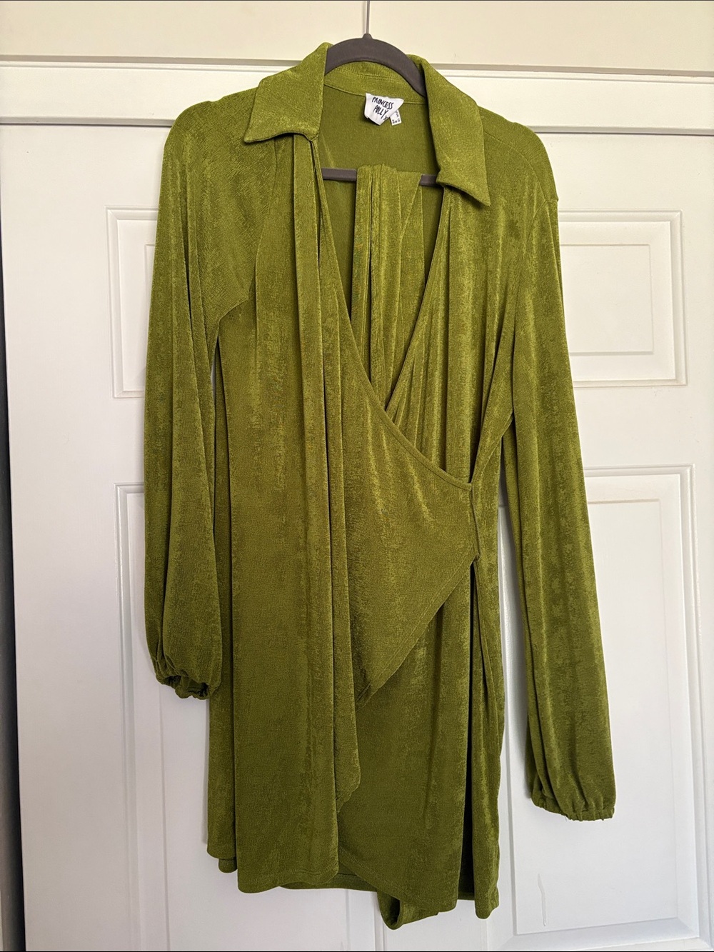 Princess Polly Olive Green Wrap Mini Dress